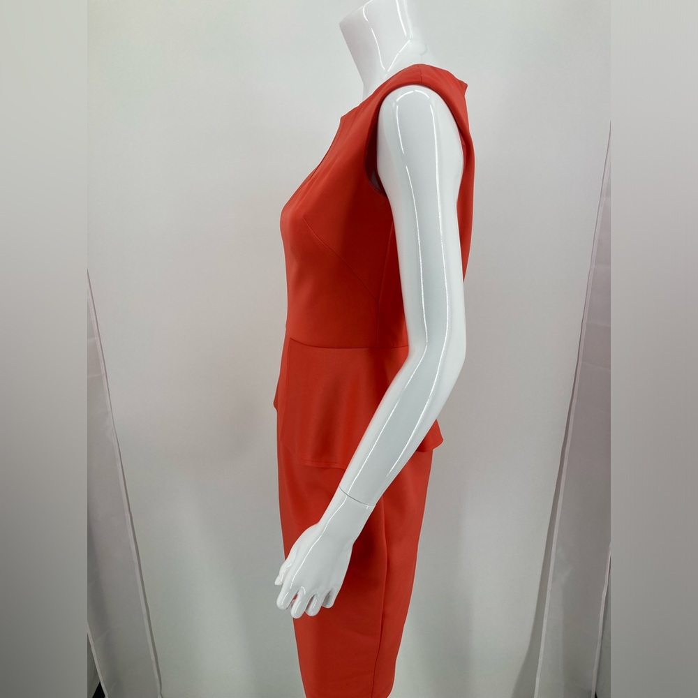 Nine West Red Dress Sleeveless Lined Size 4 Zippered Back Gently Used - Picture 2 of 5
